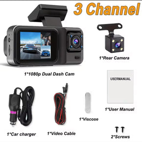HD 1080 - 3 Channel Dashcam it’s not 4K it’s normal camera image 0