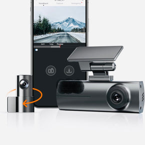2 channel 2k Ultra HD Dashcam front and back for car with app image 0