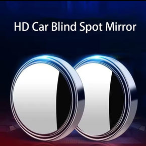 2Pcs Round Frame Convex Blind Spot Mirror Safety Driving Wide-angle 360 Degree Adjustable Clear Rearview Mirror Car Accessories