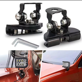 2pcs/set Car Mount Work Light Bracket Clamp Pillar Hood Offroad Led Work Light Bar Holder Accessories Universal