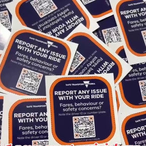 2 pcs Ride share barcode sticker