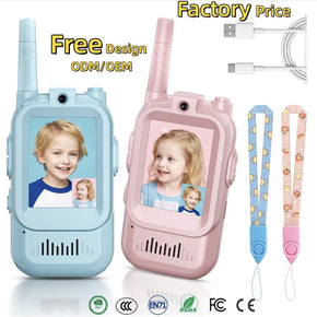 Toy walkei talkei video call text shere picture click and save pictures voice note send many more features